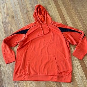 Alleson Athletic Neon Orange Oversized Hoodie 2XL Y2K Streetwear
